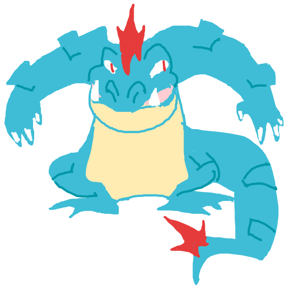 zvveilous's drawing of Feraligatr — Pokémon sketch on Sketchdex