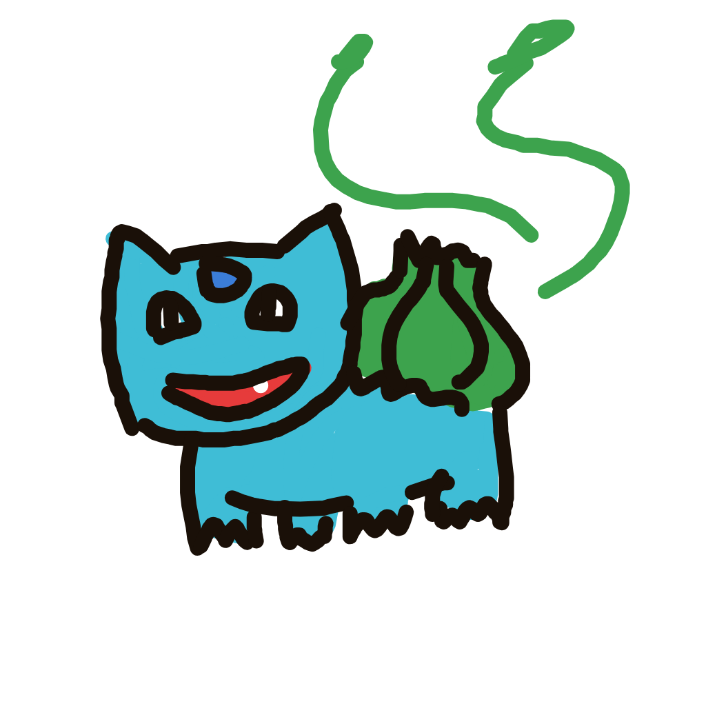 Tabby's drawing of Bulbasaur — Pokémon sketch on Sketchdex