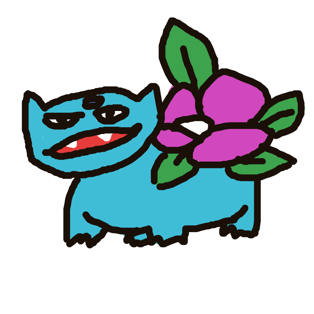 Tabby's drawing of Venusaur — Pokémon sketch on Sketchdex