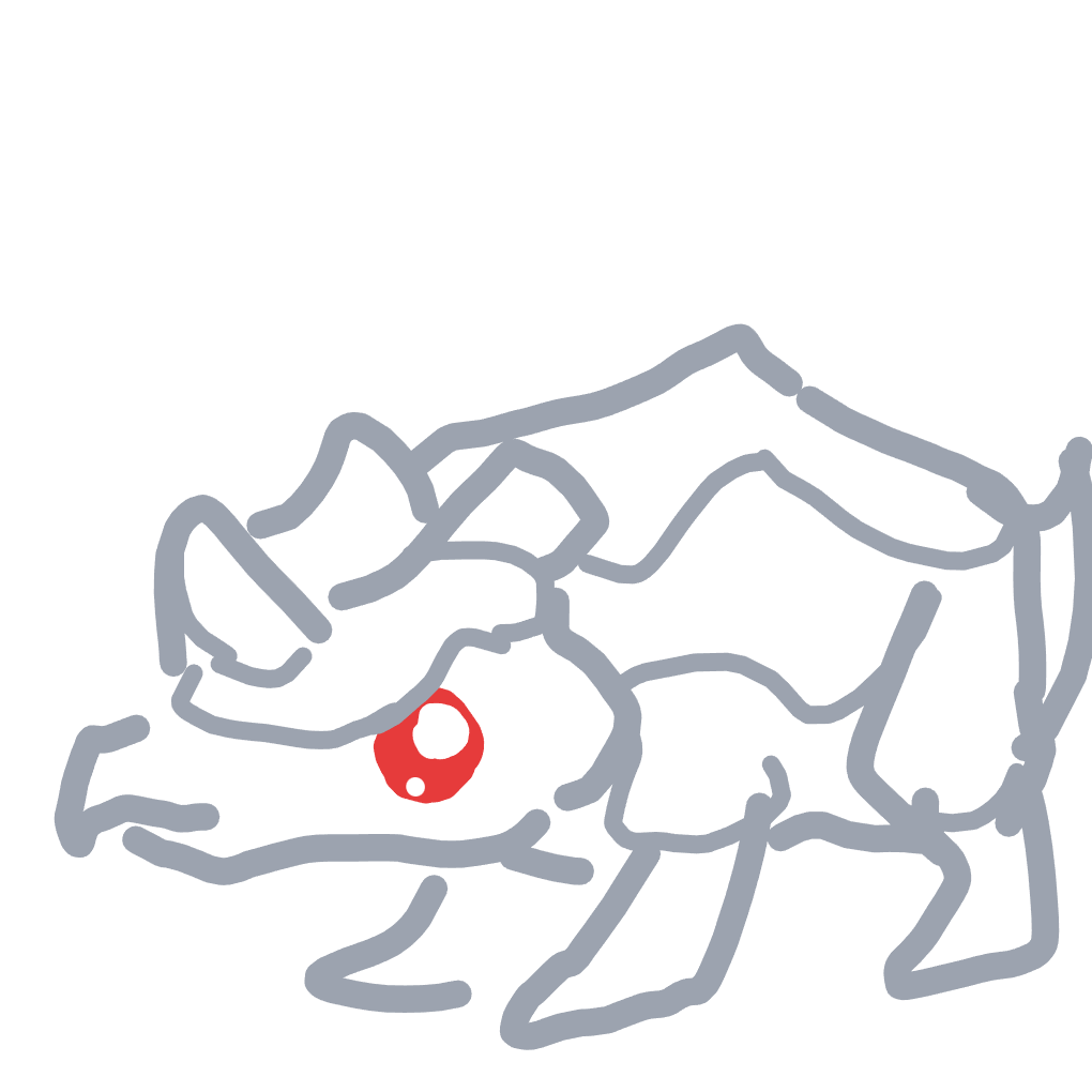 NeoHitmonlee886's drawing of Rhyhorn — Pokémon sketch on Sketchdex