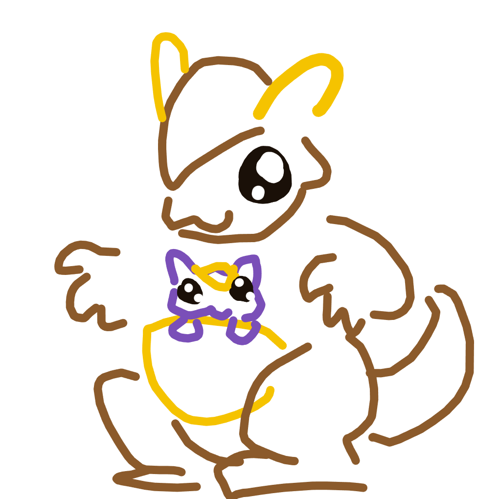 NeoHitmonlee886's drawing of Kangaskhan — Pokémon sketch on Sketchdex