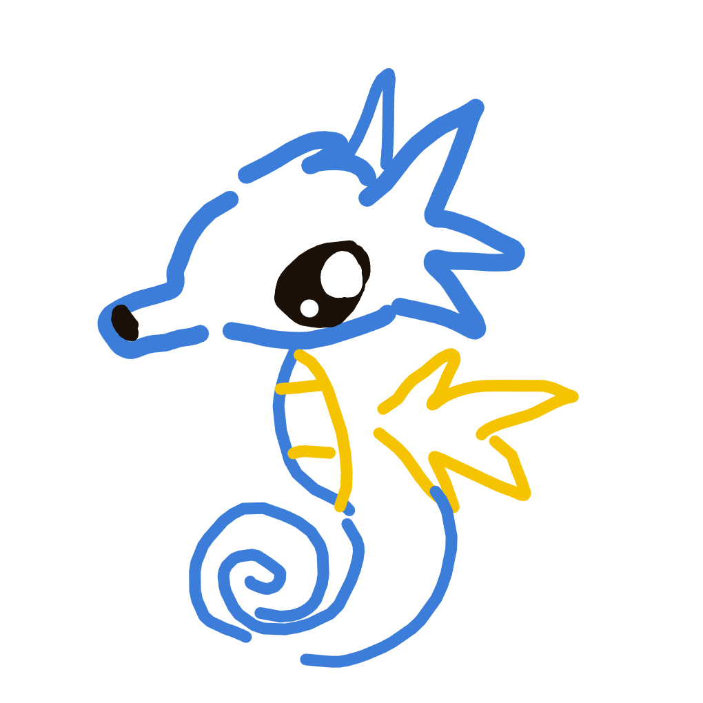 NeoHitmonlee886's drawing of Seadra — Pokémon sketch on Sketchdex