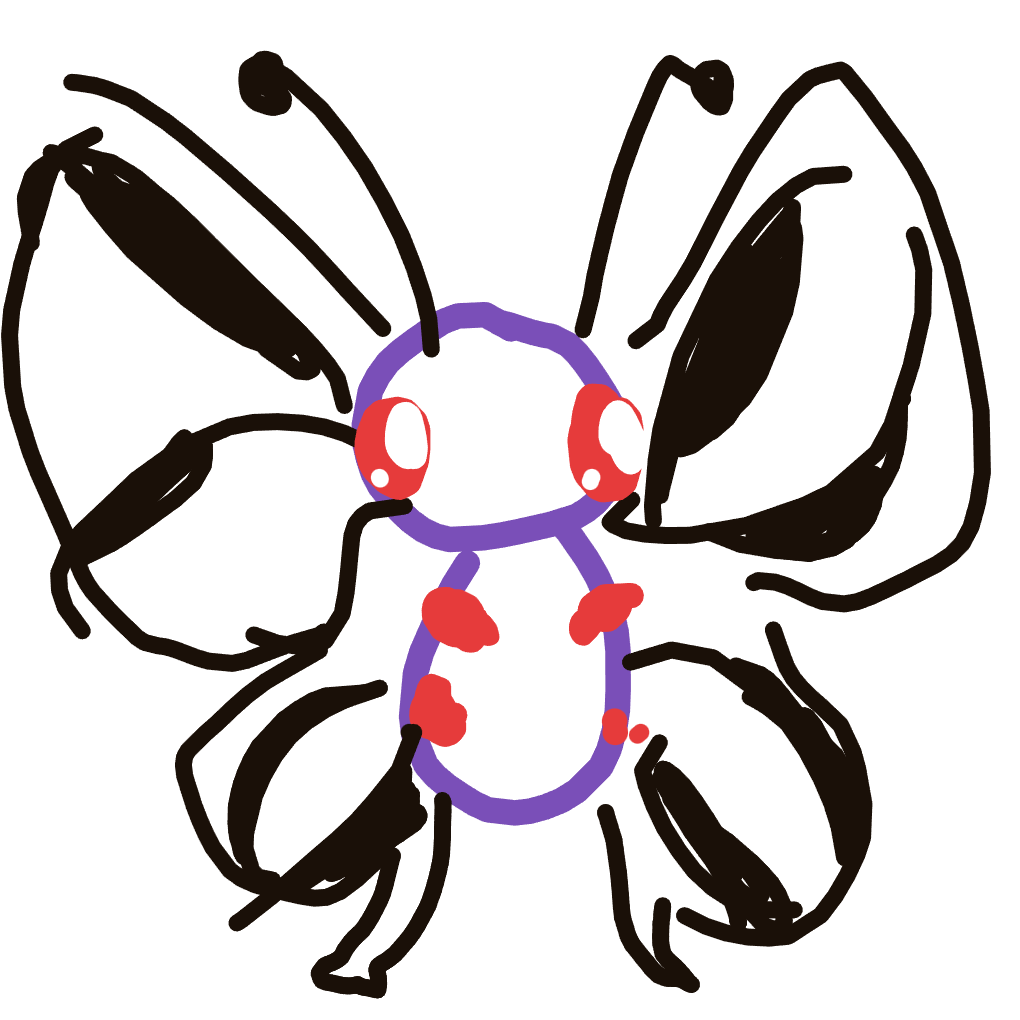 NeoHitmonlee886's drawing of Butterfree — Pokémon sketch on Sketchdex