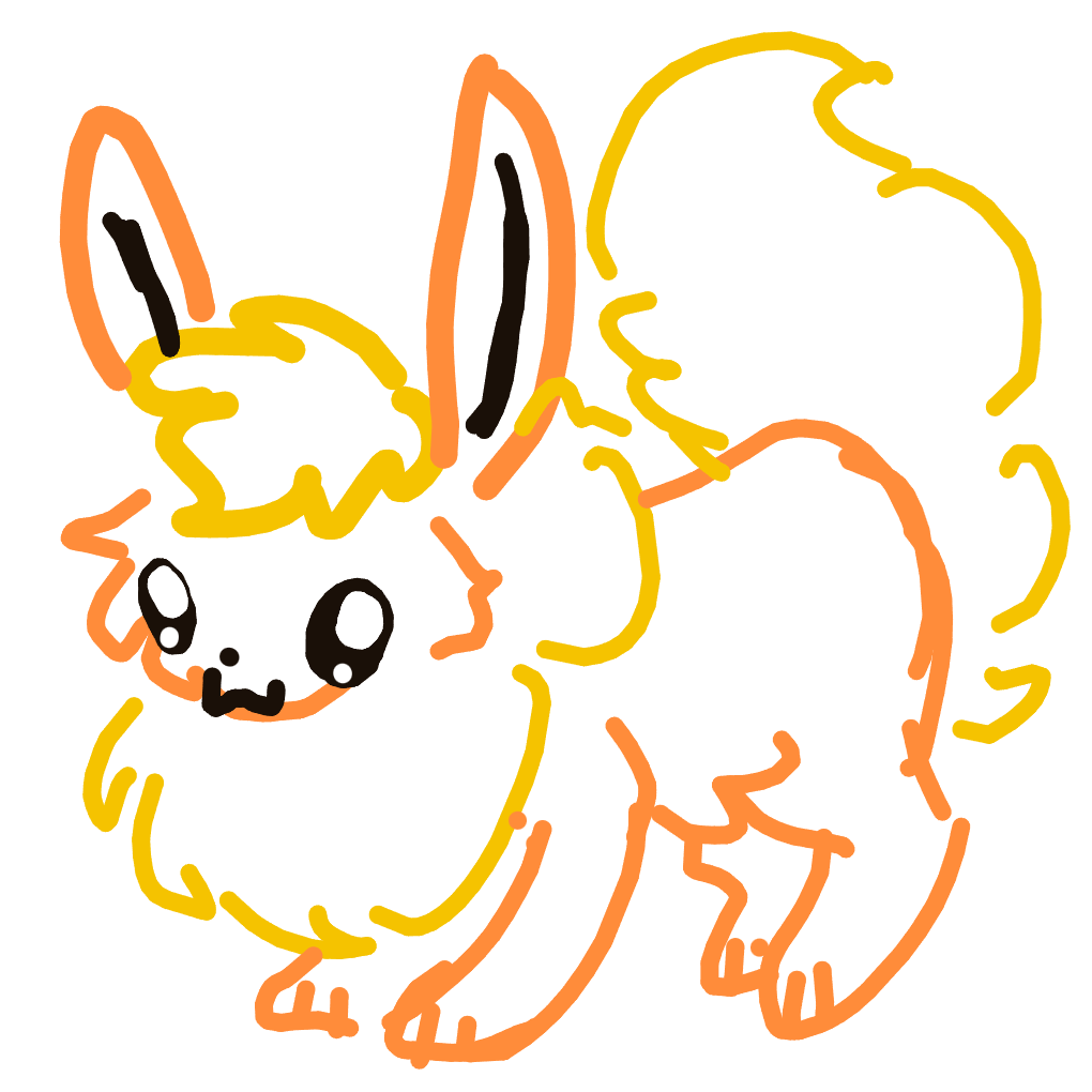 NeoHitmonlee886's drawing of Flareon — Pokémon sketch on Sketchdex