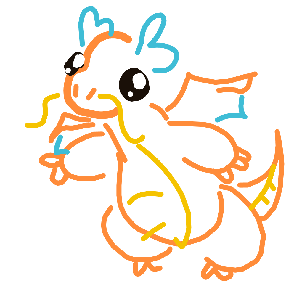 NeoHitmonlee886's drawing of Dragonite — Pokémon sketch on Sketchdex