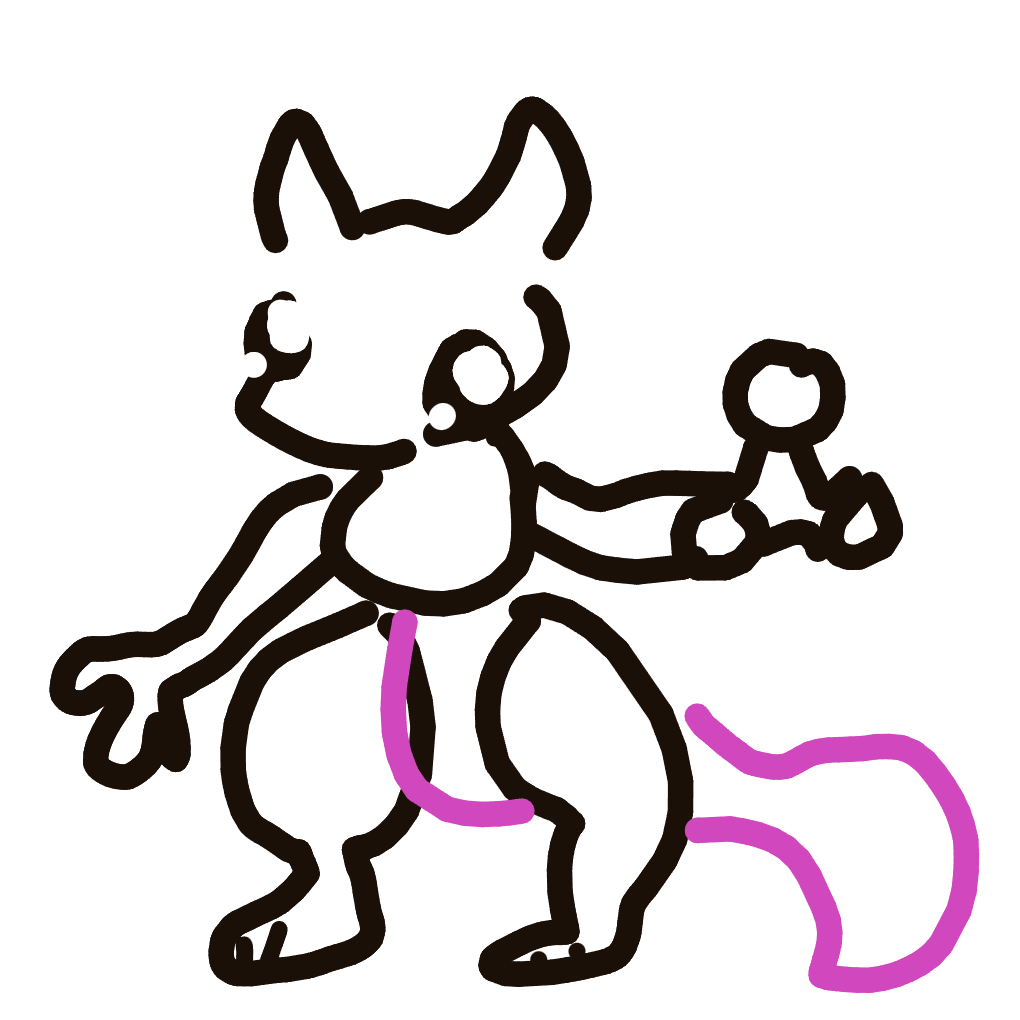 NeoHitmonlee886's drawing of Mewtwo — Pokémon sketch on Sketchdex