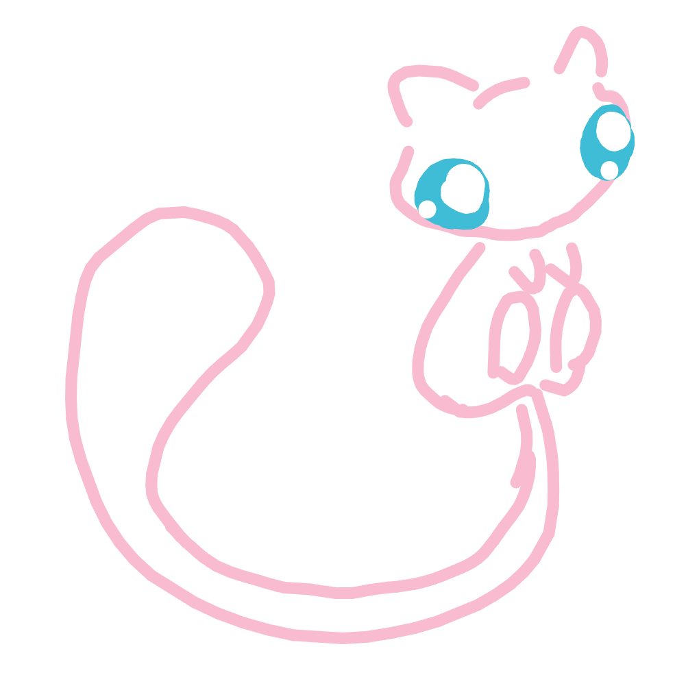 NeoHitmonlee886's drawing of Mew — Pokémon sketch on Sketchdex