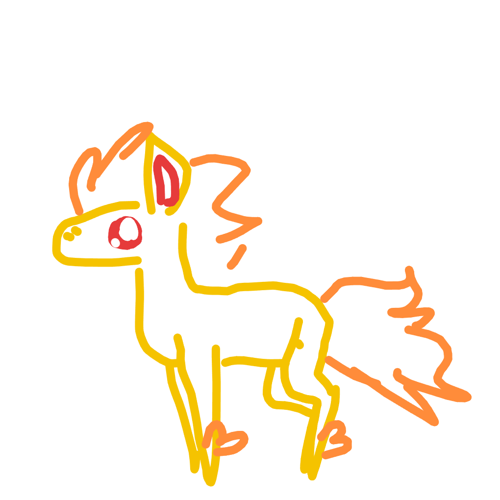 NeoHitmonlee886's drawing of Ponyta — Pokémon sketch on Sketchdex