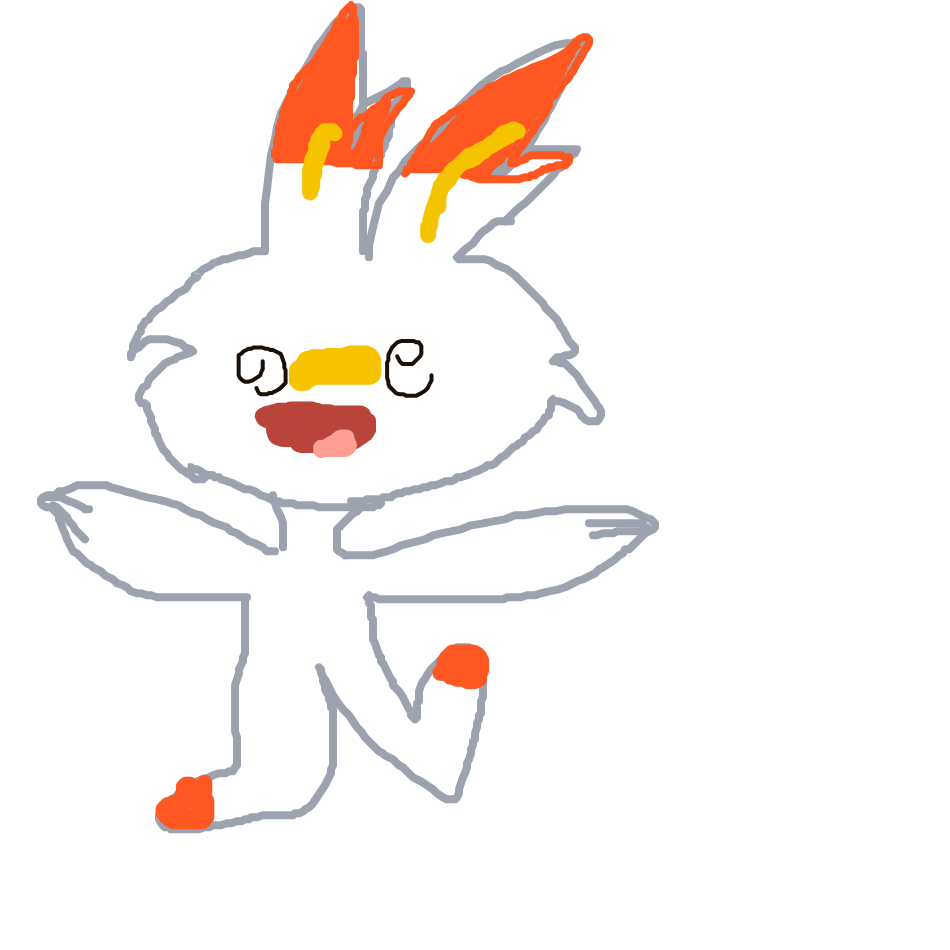SKWOVET492's drawing of Scorbunny — Pokémon sketch on Sketchdex