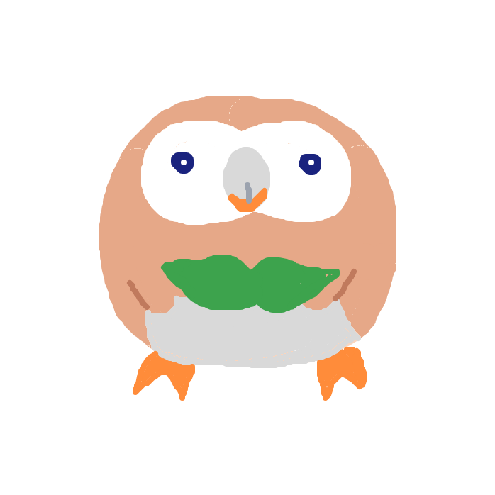 goliatchan2's drawing of Rowlet — best Pokémon fan art on Sketchdex