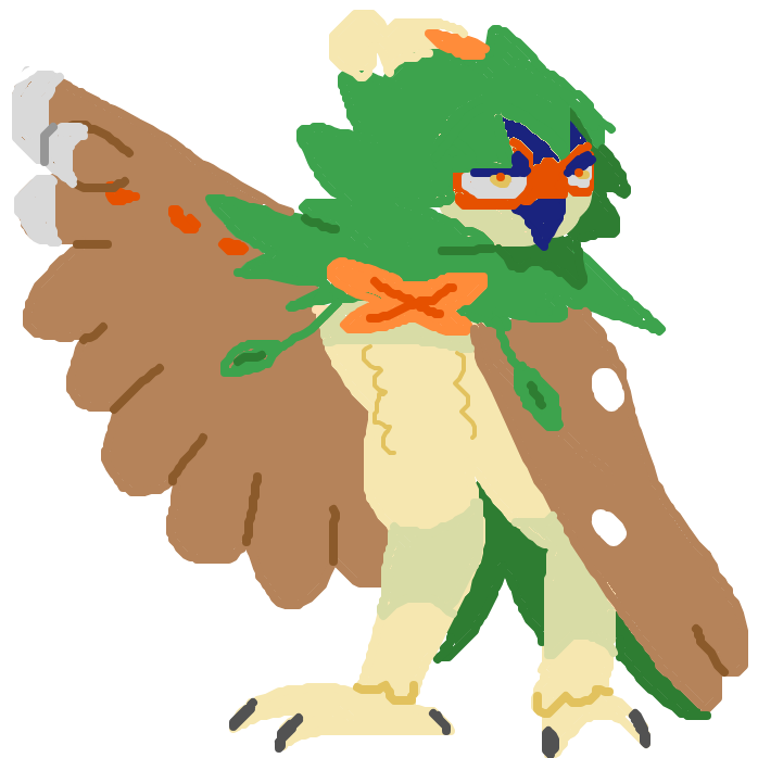 goliatchan2's drawing of Decidueye — best Pokémon fan art on Sketchdex