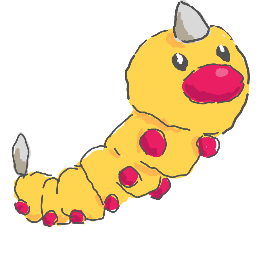 Pinkachu's drawing of Weedle — Pokémon sketch on Sketchdex