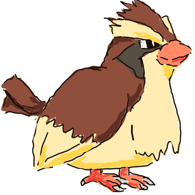 Pinkachu's drawing of Pidgey — best Pokémon fan art on Sketchdex