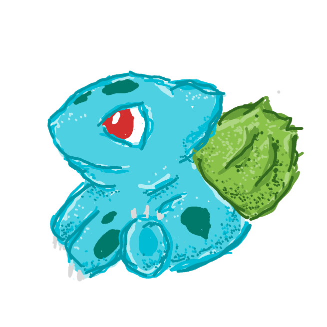 Pinkachu's drawing of Bulbasaur — Pokémon sketch on Sketchdex
