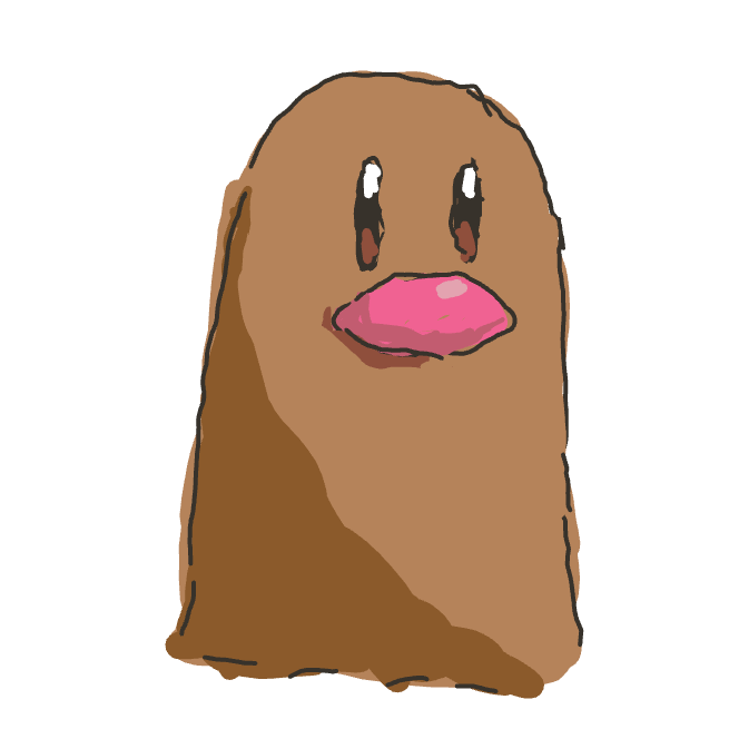 Pinkachu's drawing of Diglett — Pokémon sketch on Sketchdex