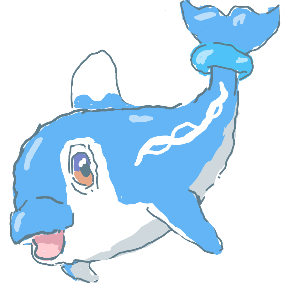 Pinkachu's drawing of Finizen — best Pokémon fan art on Sketchdex