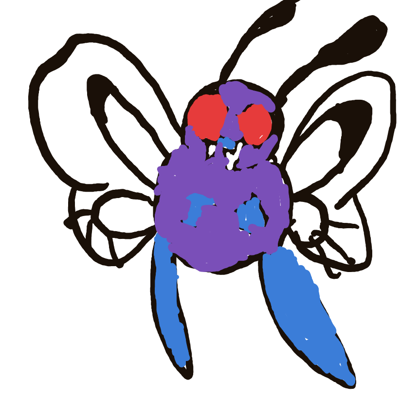 Sebas's drawing of Butterfree — Pokémon sketch on Sketchdex