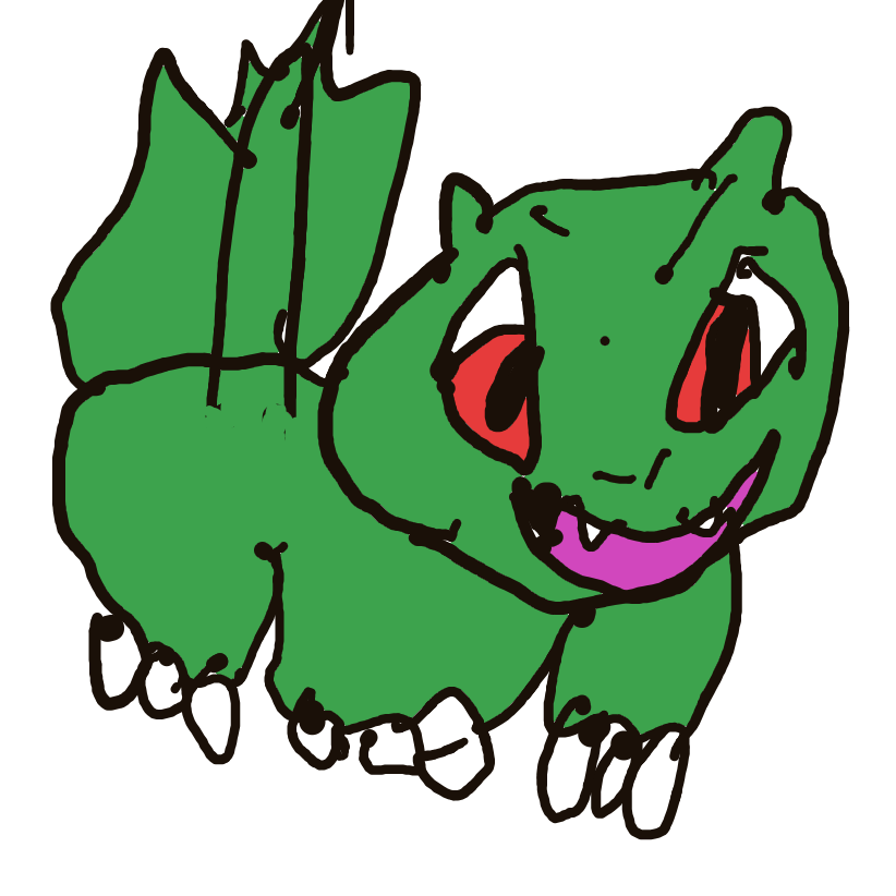 Sebas's drawing of Bulbasaur — Pokémon sketch on Sketchdex