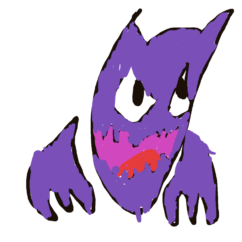 Sebas's drawing of Haunter — Pokémon sketch on Sketchdex