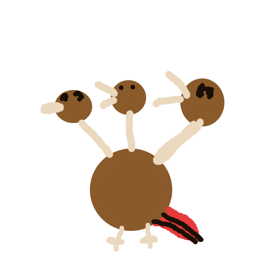 BraveBlastoise996's drawing of Dodrio — Pokémon sketch on Sketchdex