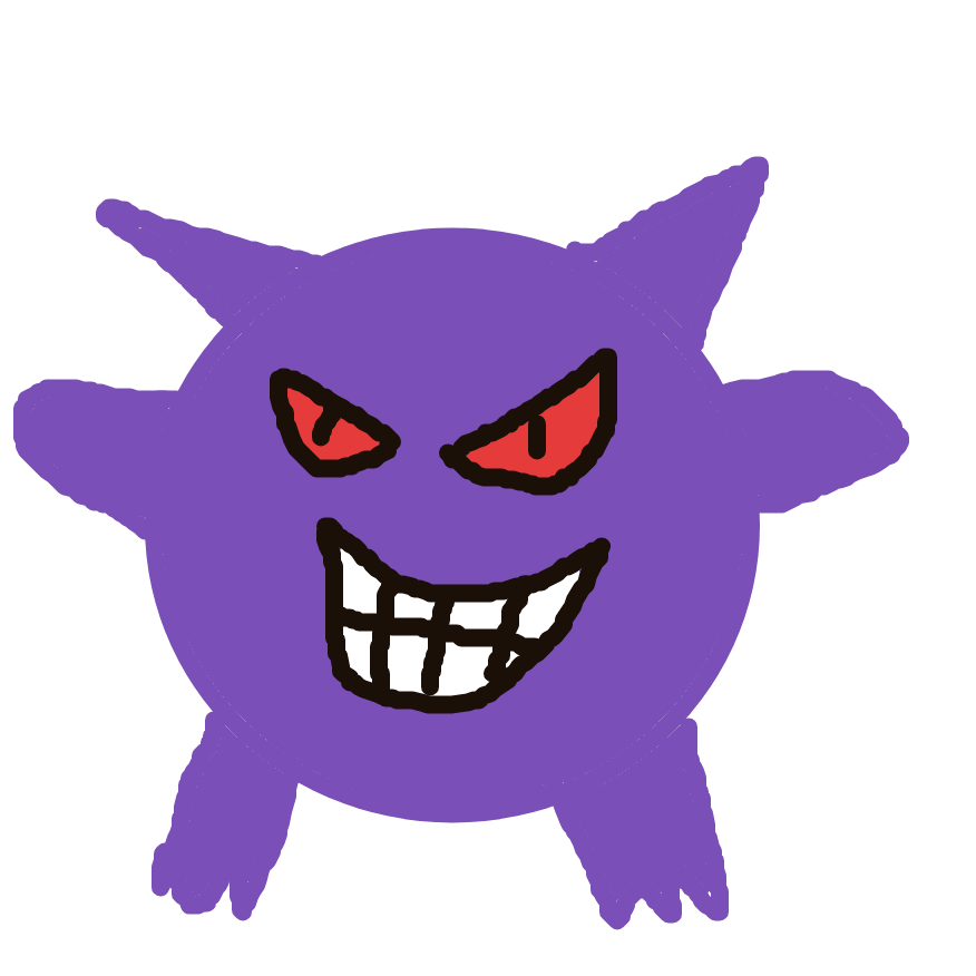 BraveBlastoise996's drawing of Gengar — Pokémon sketch on Sketchdex