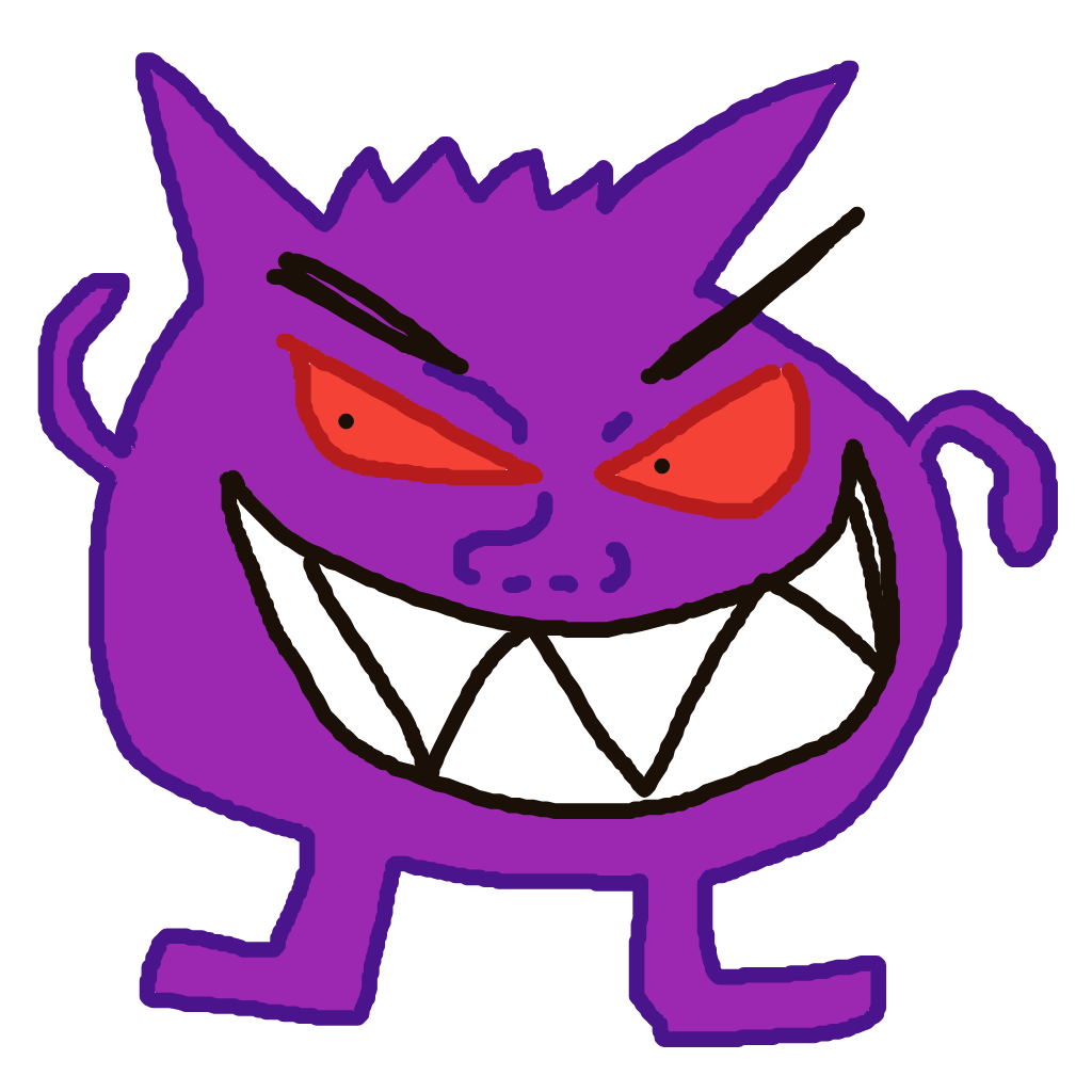 SilentFlareon479's drawing of Gengar — Pokémon sketch on Sketchdex