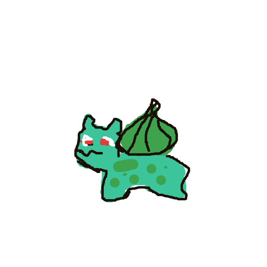 noobtobal's drawing of Bulbasaur — Pokémon sketch on Sketchdex