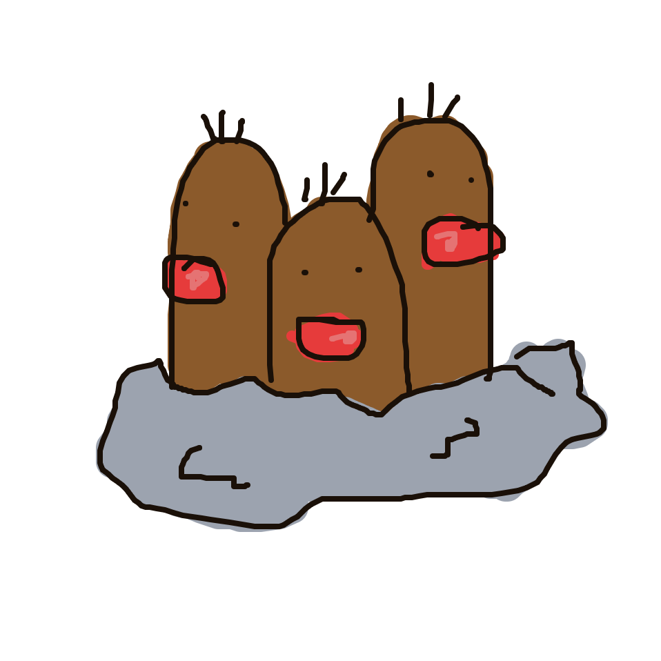Dugtrio drawing