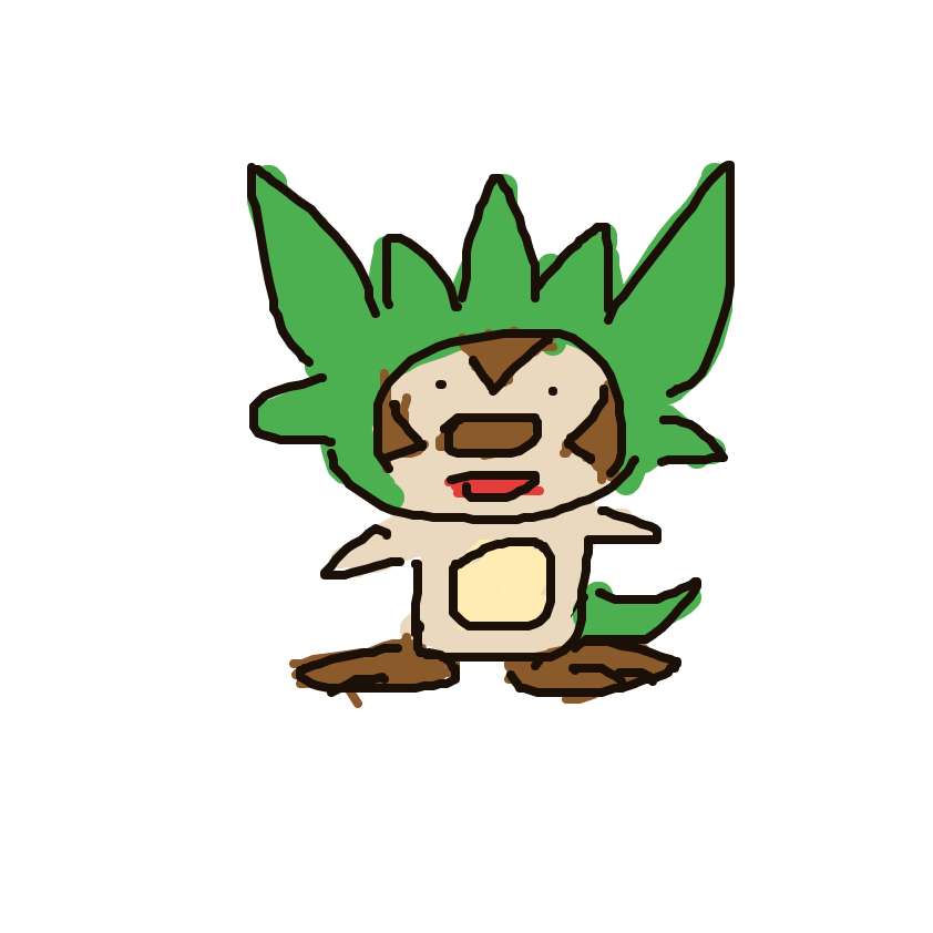 Disxm's drawing of Chespin — best Pokémon fan art on Sketchdex