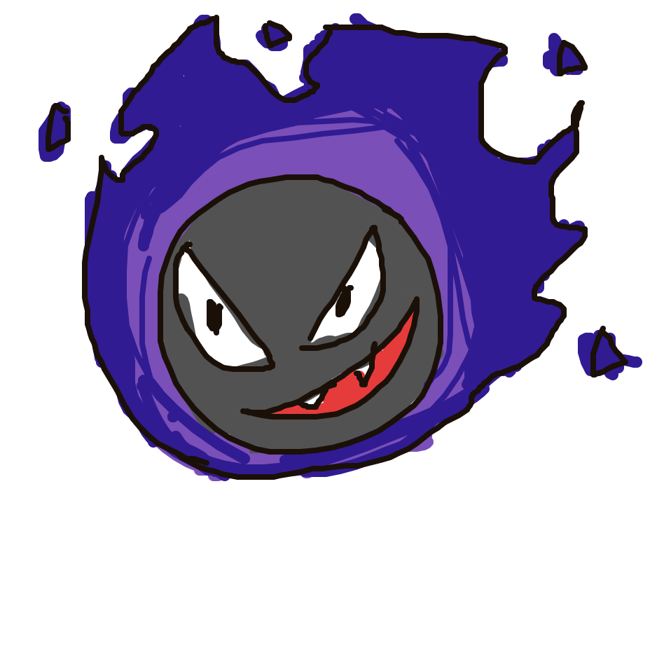 Disxm's drawing of Gastly — Pokémon sketch on Sketchdex