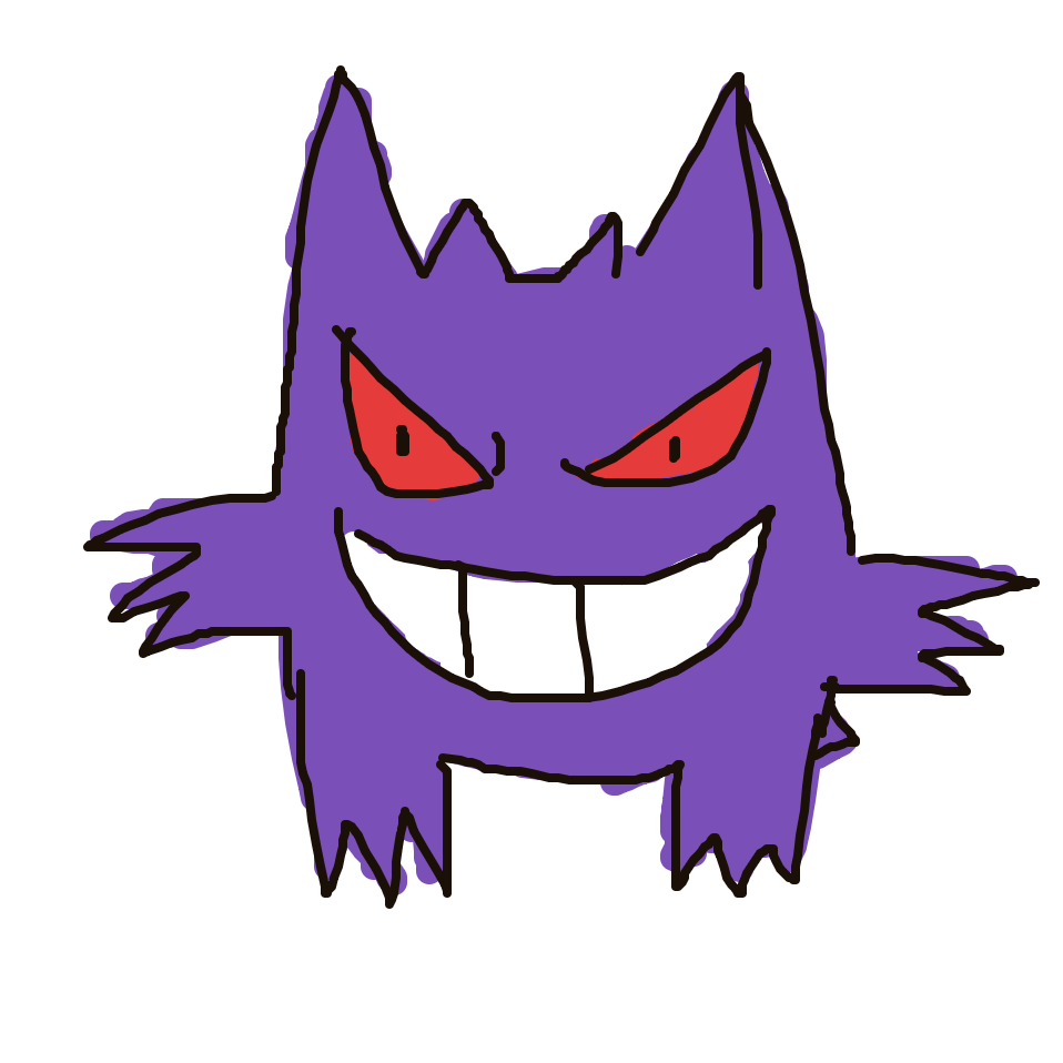 Disxm's drawing of Gengar — Pokémon sketch on Sketchdex