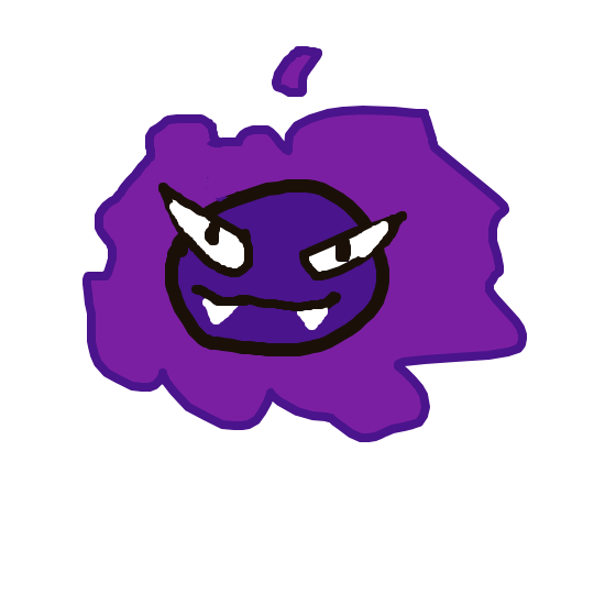 Sabboline's drawing of Gastly — Pokémon sketch on Sketchdex