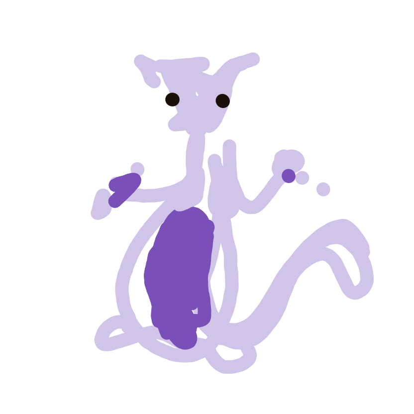 CosmicKangaskhan265's drawing of Mewtwo — Pokémon sketch on Sketchdex