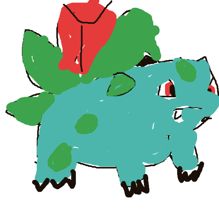 NotKeVN1's drawing of Ivysaur — Pokémon sketch on Sketchdex
