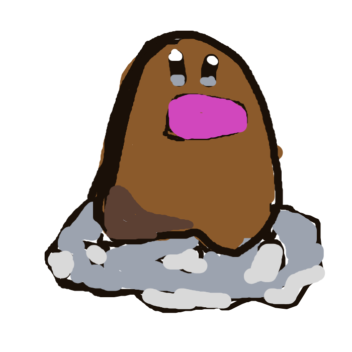 NotKeVN1's drawing of Diglett — Pokémon sketch on Sketchdex