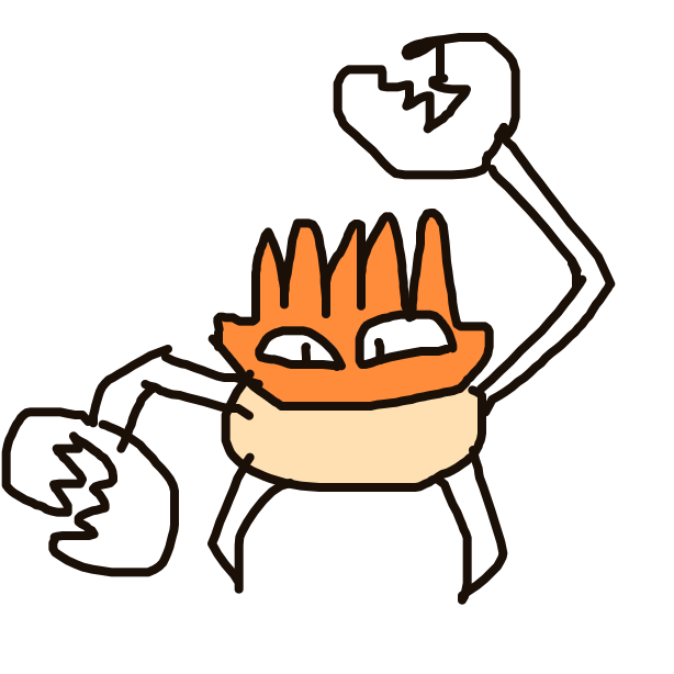 GoldenSnorlax248's drawing of Kingler — Pokémon sketch on Sketchdex