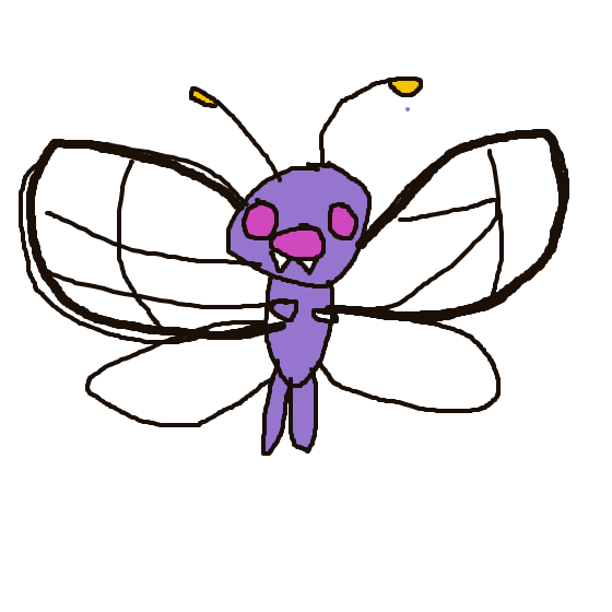 Hussle's drawing of Butterfree — Pokémon sketch on Sketchdex
