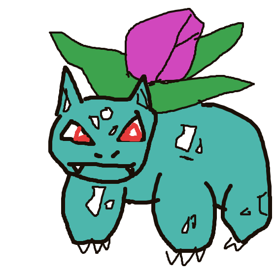 Hussle's drawing of Ivysaur — Pokémon sketch on Sketchdex