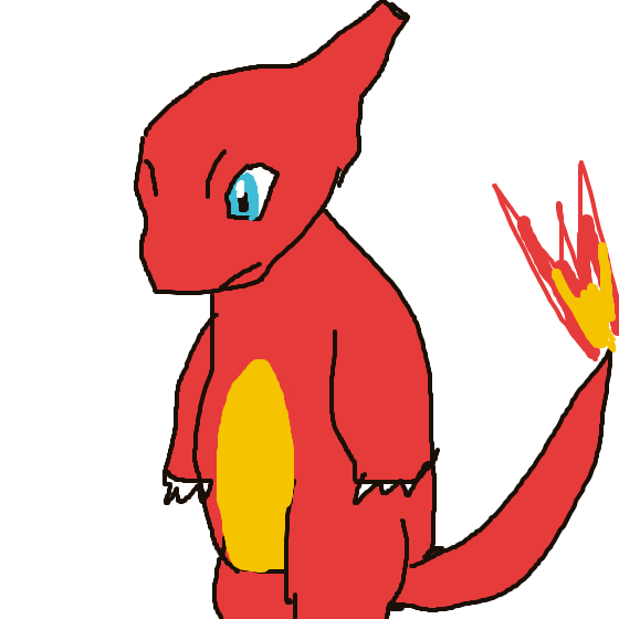 Hussle's drawing of Charmeleon — Pokémon sketch on Sketchdex