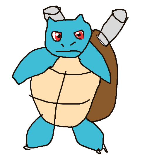 Hussle's drawing of Blastoise — Pokémon sketch on Sketchdex