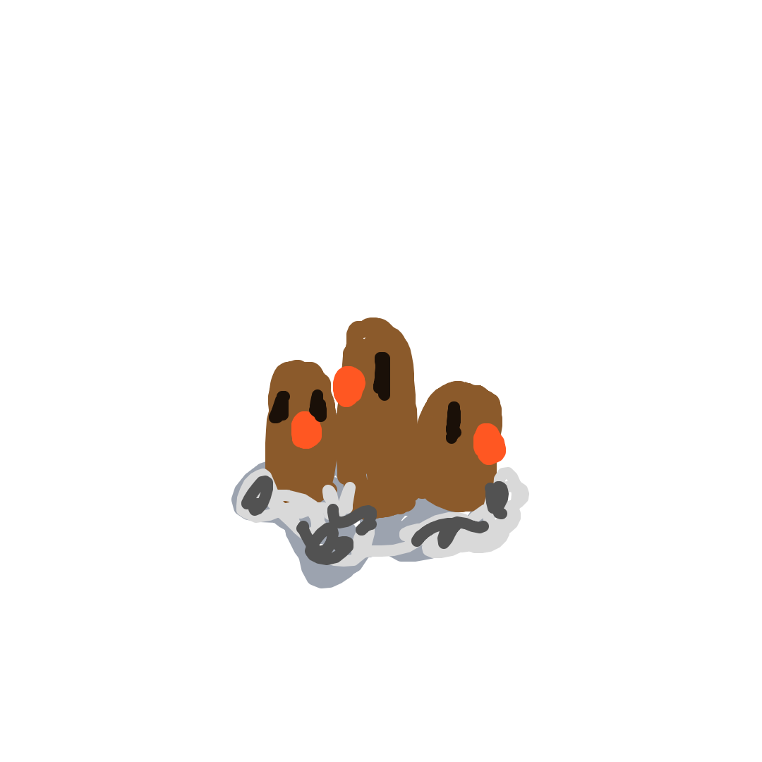 StarryFlareon538's drawing of Dugtrio — Pokémon sketch on Sketchdex
