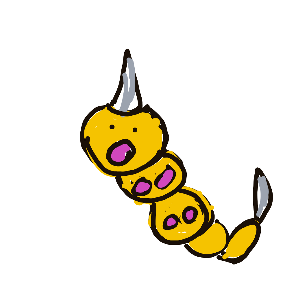Thomas's drawing of Weedle — Pokémon sketch on Sketchdex