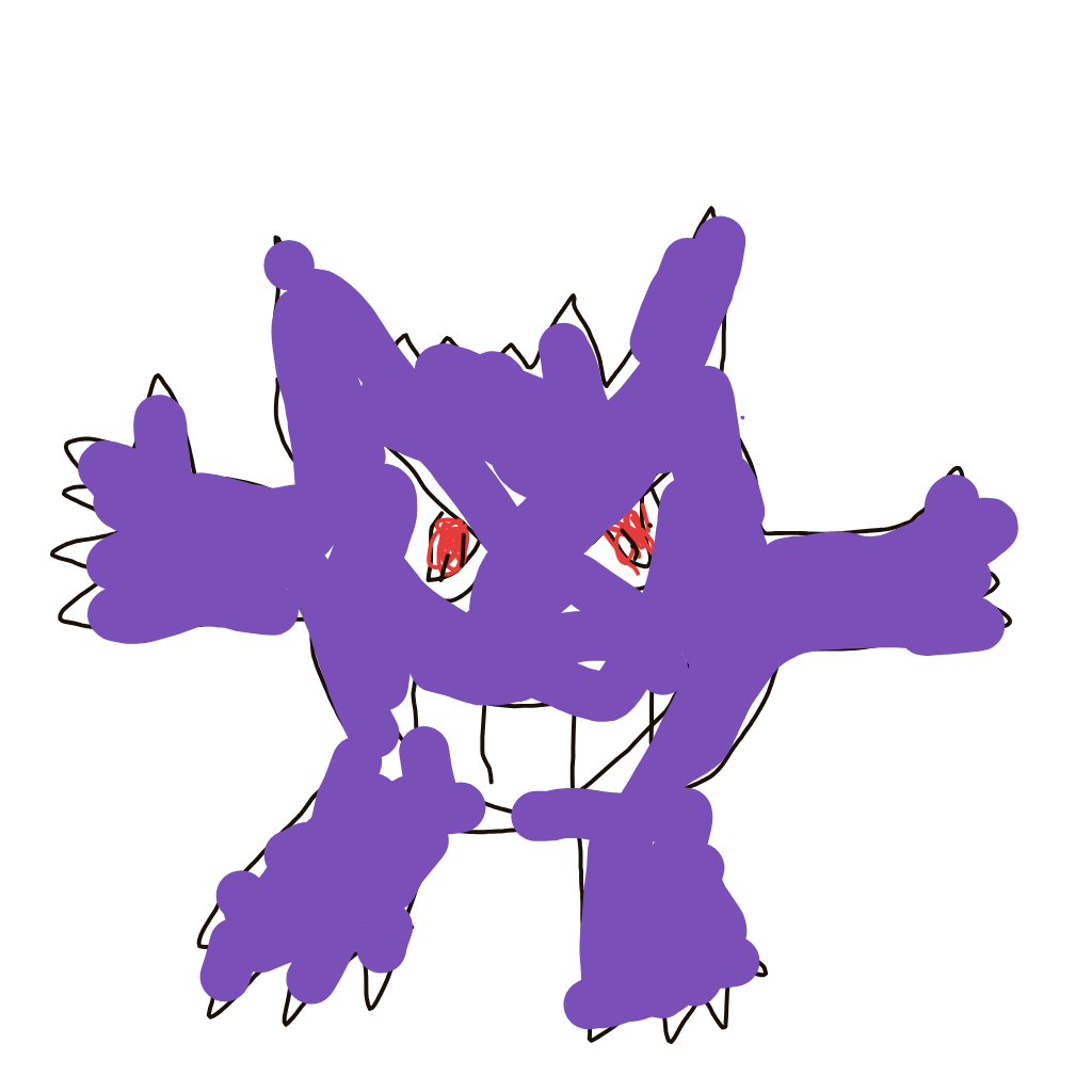 Thomas's drawing of Gengar — Pokémon sketch on Sketchdex
