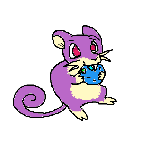 RioBlitzle's drawing of Rattata — best Pokémon fan art on Sketchdex