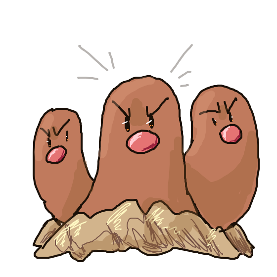 Dugtrio drawing