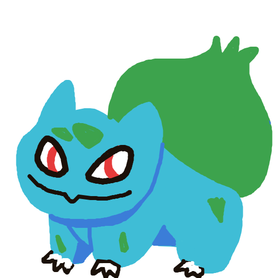 SuperSparkey's drawing of Bulbasaur — Pokémon sketch on Sketchdex