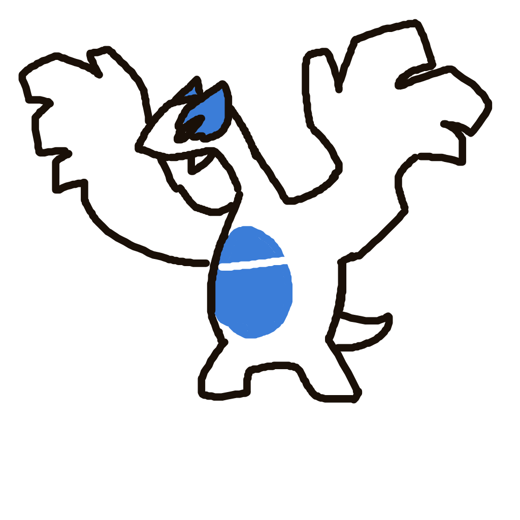 GhostStories's drawing of Lugia — Pokémon sketch on Sketchdex