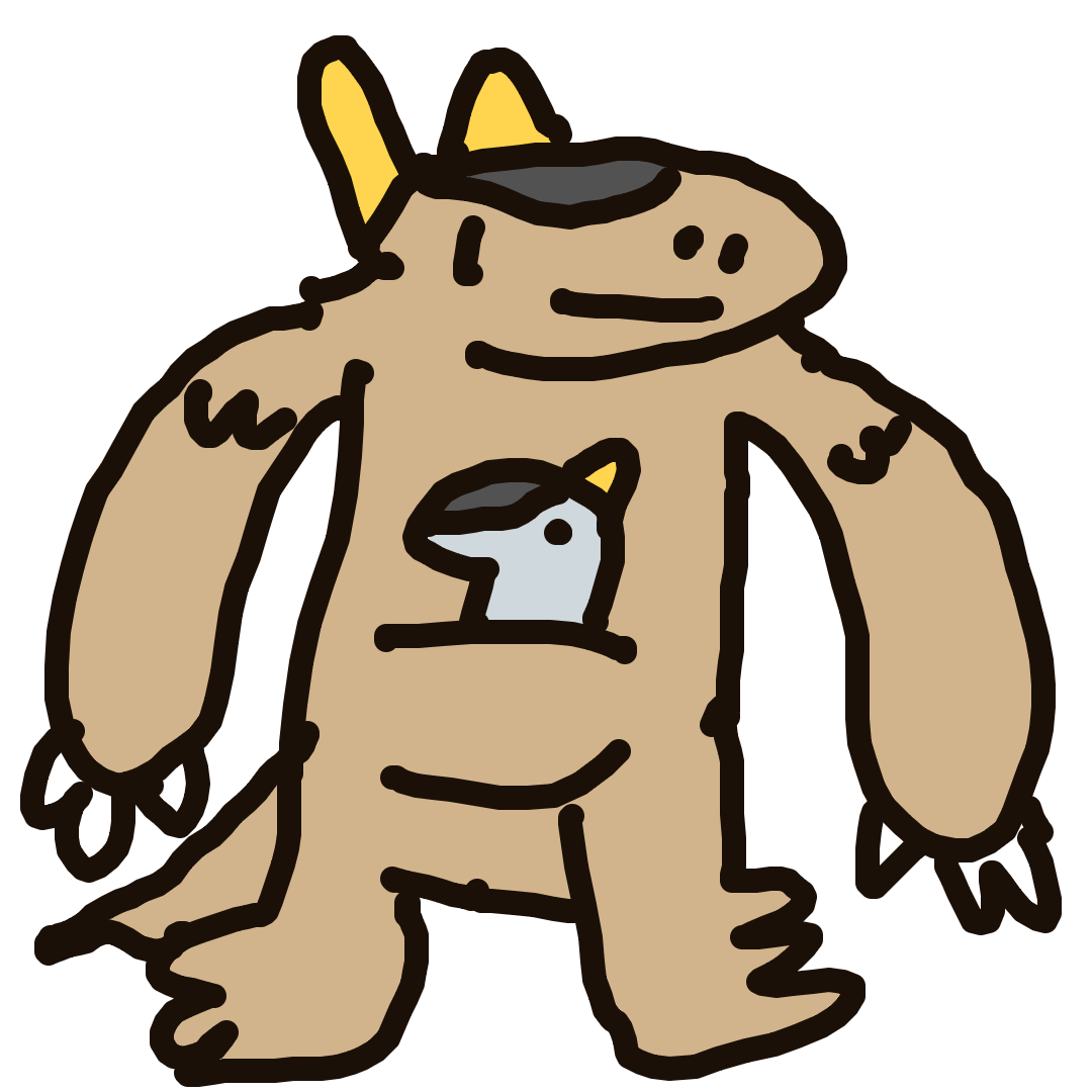 HyperMew636's drawing of Kangaskhan — Pokémon sketch on Sketchdex