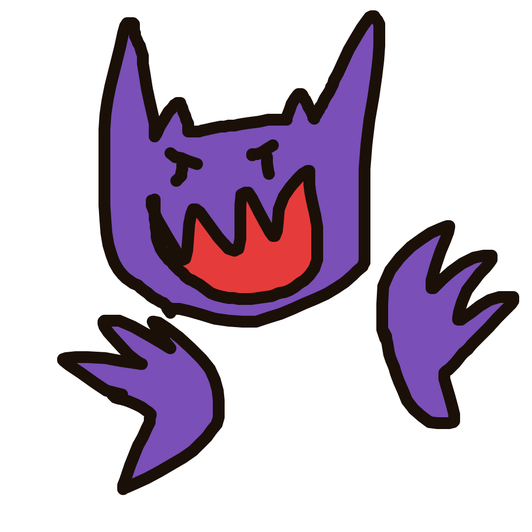 HyperMew636's drawing of Haunter — Pokémon sketch on Sketchdex