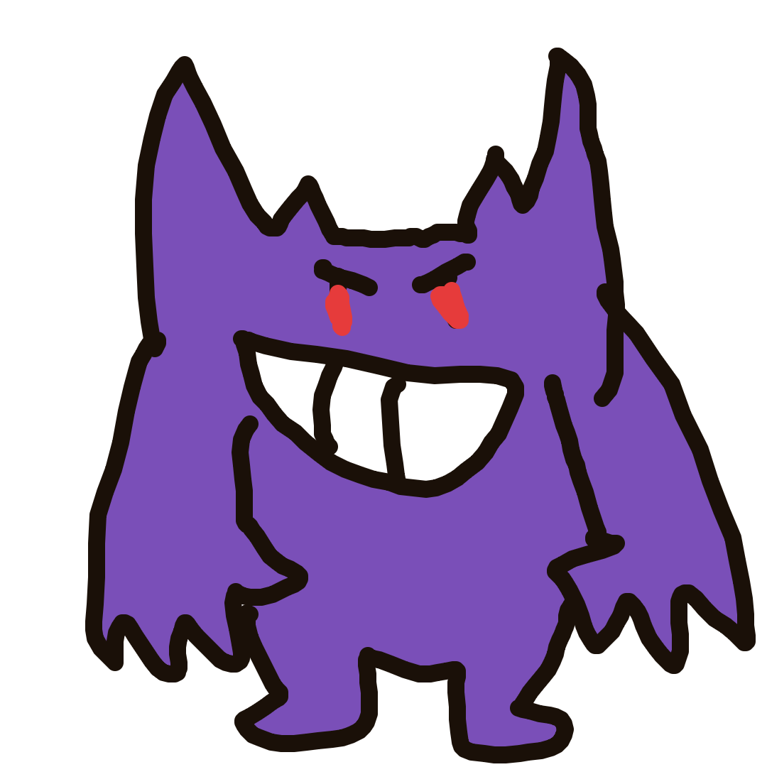 HyperMew636's drawing of Gengar — Pokémon sketch on Sketchdex